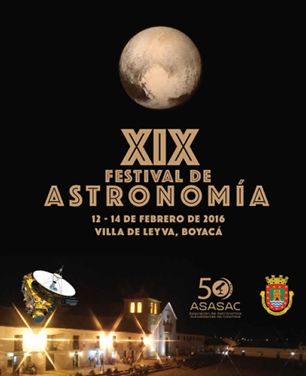 Afiche XIX festival astronomía Villa de Leyva 2016