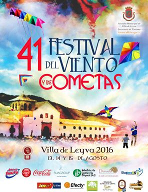 Afiche del festival de cometas de Villa de Leyva 2016