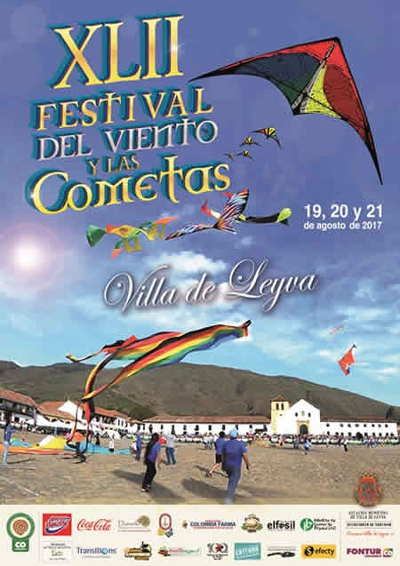 Afiche festival de cometas de Villa de Leyva 2017