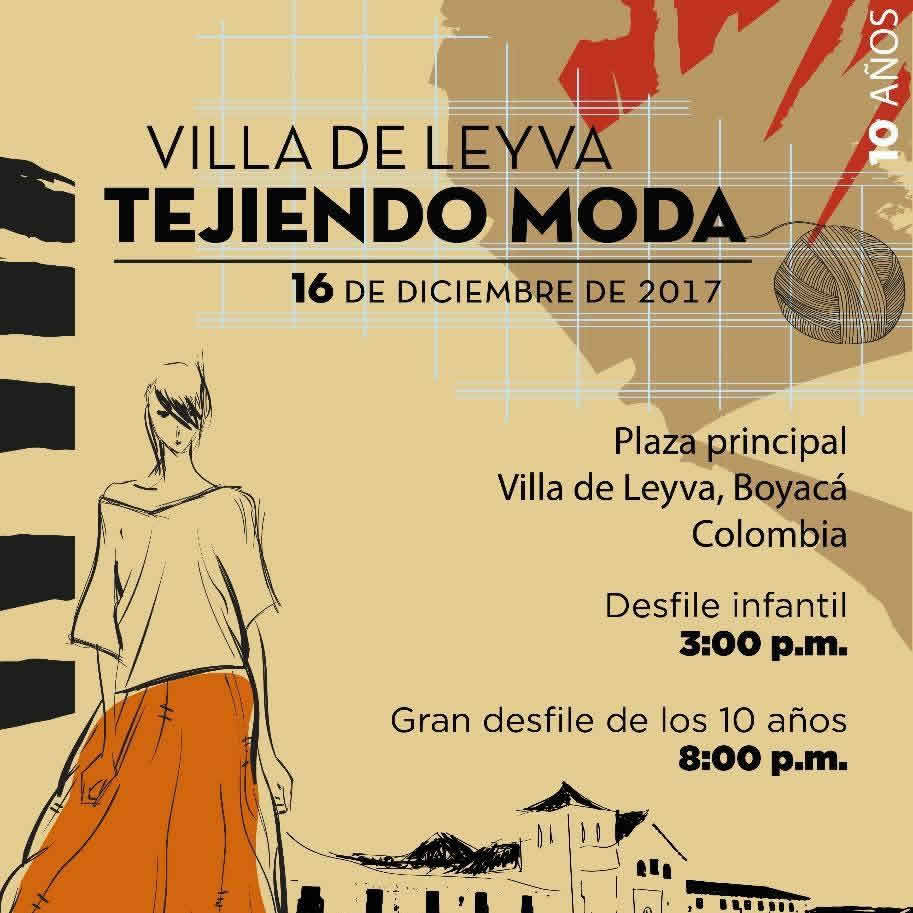 Afiche Tejiendo Moda 2017 Villa de Leyva