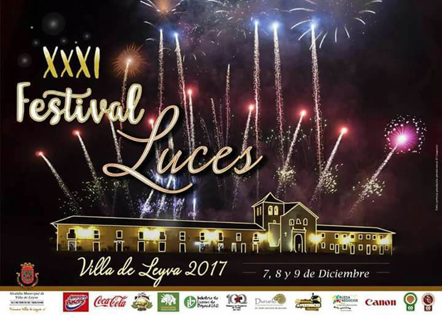 Afiche festival de luces de Villa de Leyva 2017