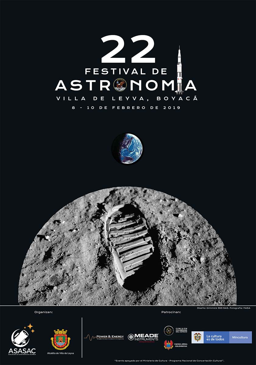 Afiche oficial festival de astromía 2019 de Villa de Leyva