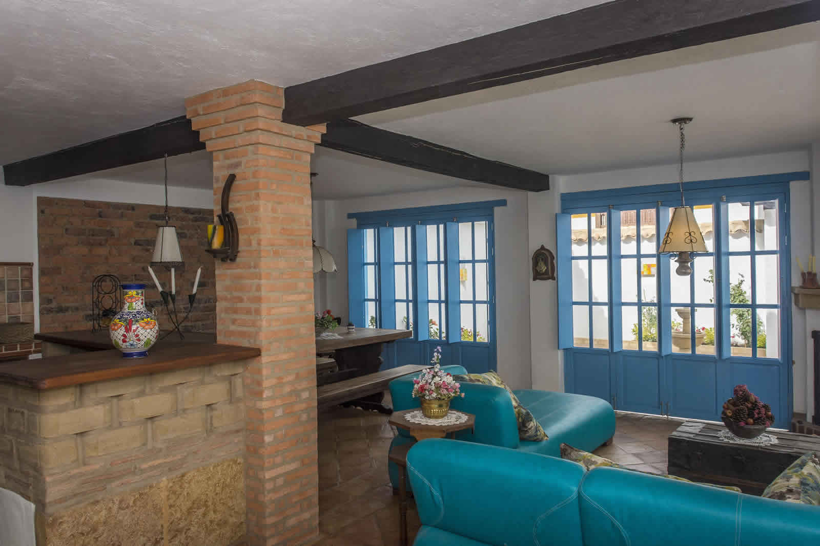 Alquiler Casa Azul en Villa de Leyva sala
